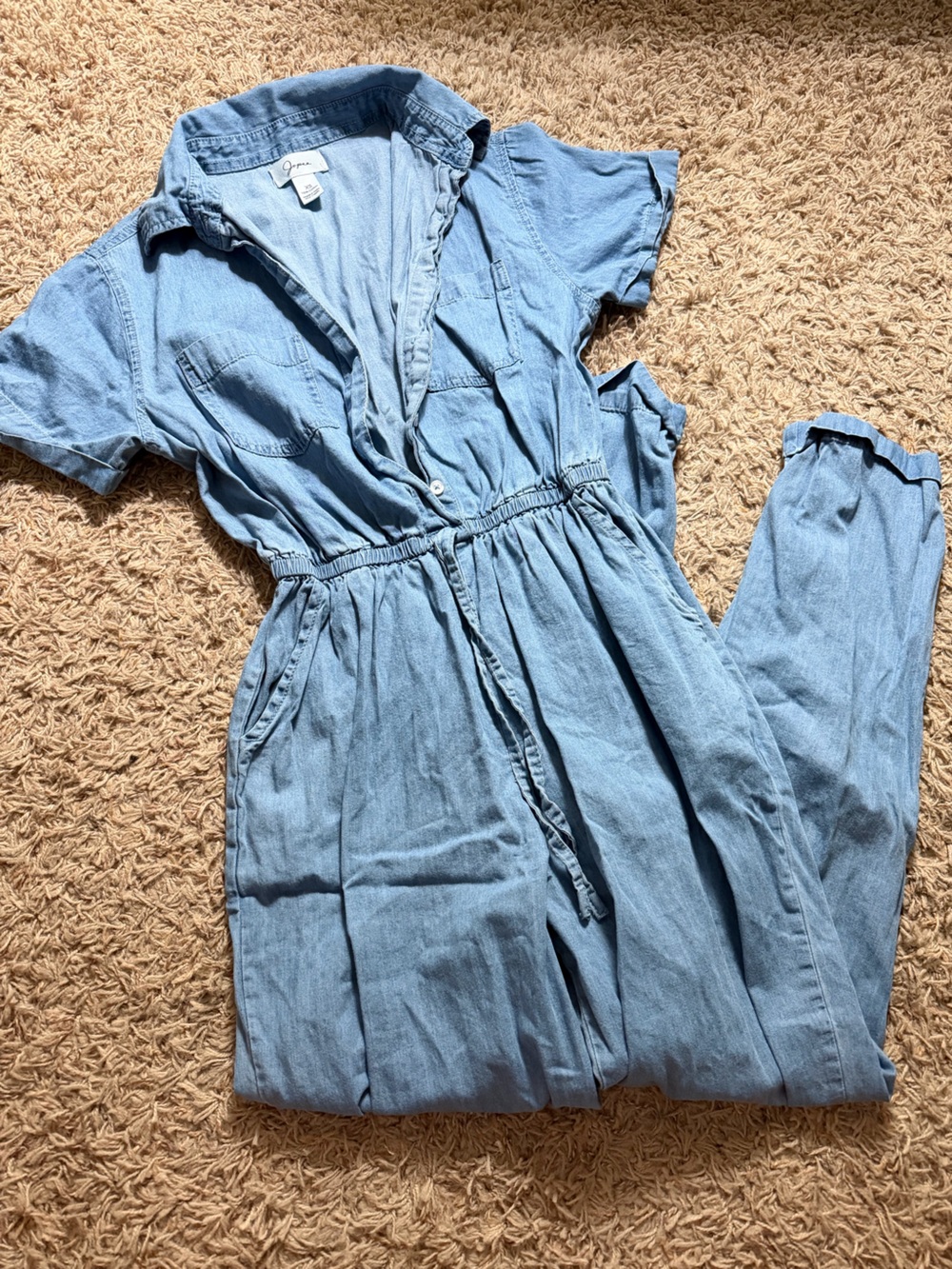 women’s denim jumpsuit 
size xs